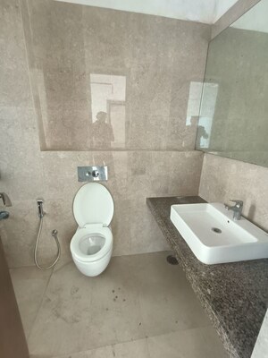 Bathroom in 2 BHK Apartment at Khodiyaar Siddharth Nagar Goodwill CHS, Goregaon West – for Rent