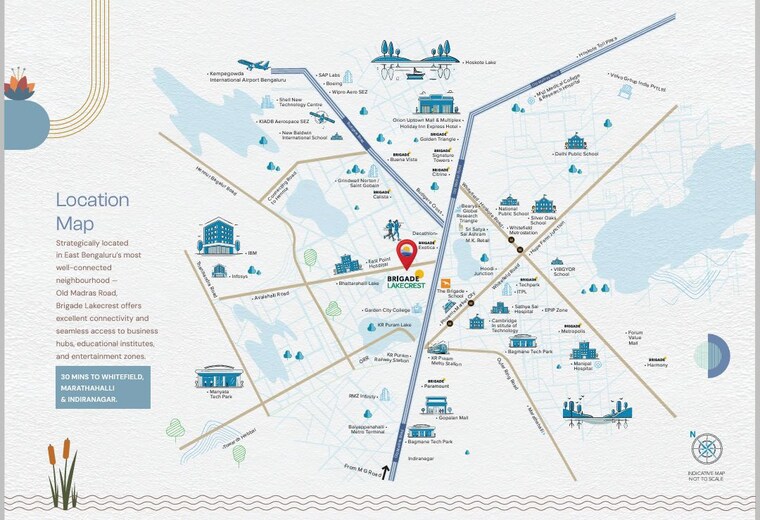 Map Location, brigade-lakecrest 1 Bedroom 814 Sq.Ft. Apartment In Bhattarahalli Bangalore 9824276