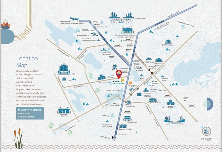 Map Location, brigade-lakecrest 3 Bedroom 1784 Sq.Ft. Apartment In Bhattarahalli Bangalore 9824707