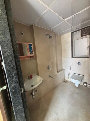 Bathroom in 1 BHK Apartment at Runwal Eirene, Balkum Pada – for Rent