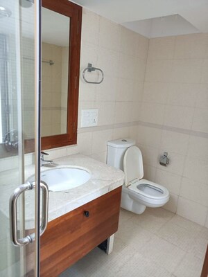 Bathroom in 3 BHK Apartment at Rohan Madhuban, Bavdhan – for Rent