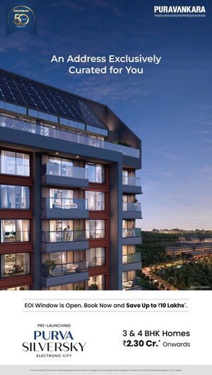 3 BHK Apartment – Exterior View View at Puravankara Purva Silver Sky, Electronic City Phase ii - for Sale