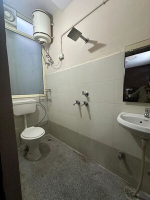 Bathroom in 1 BHK Builder Floor at Mohit House, Sushant Lok I – for Rent