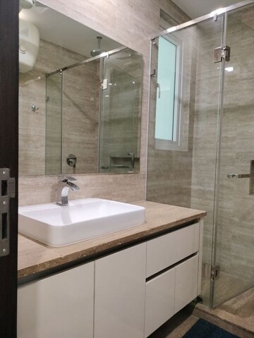 Bathroom in 4 BHK Builder Floor at Green Park Extension – for Rent