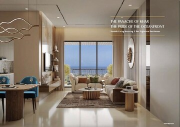 Dining area in 2 BHK Apartment at Platinum Oceanic, Khar West – for Sale