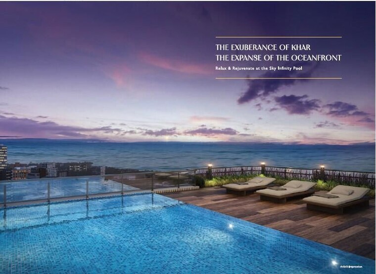 Swimming Pool, platinum-oceanic 3 Bedroom 1100 Sq.Ft. Apartment In Khar West Mumbai 9845003