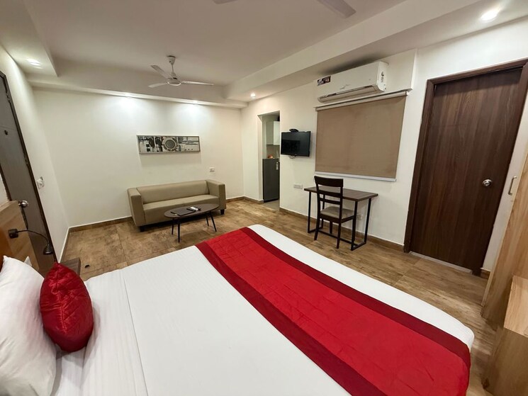 Bedroom, green-wood-city Studio 300 Sq.Ft. Builder Floor In Sector 45 Gurgaon 9845537