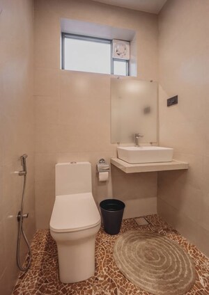 Bathroom in 3 BHK Apartment at Siolim – for Rent