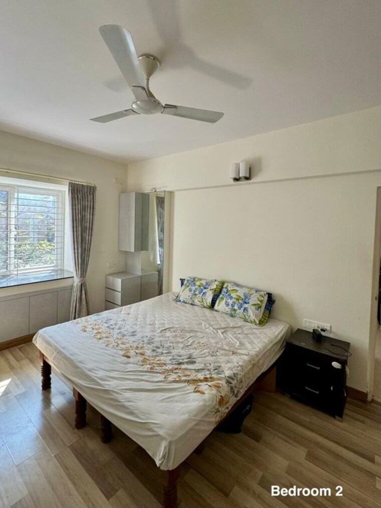 Bedroom, krishvi-dhavala 3 Bedroom 1500 Sq.Ft. Apartment In Bellandur Bangalore 9845991