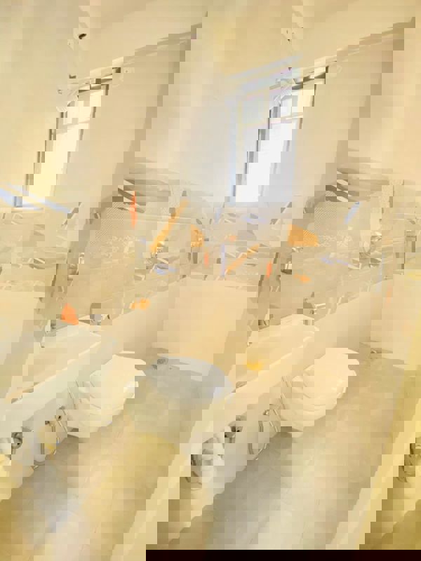 Bathroom in 2 BHK Builder Floor at Manpada – for Rent