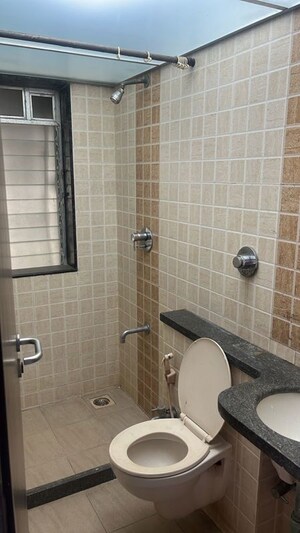 Bathroom in 2 BHK Apartment at Prabhat Gurukrupa Apartments, Goregaon West – for Rent