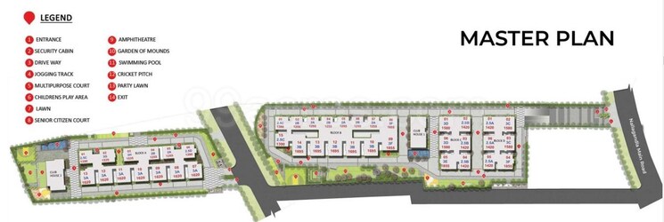 Master Plan, ramky-one-orbit 2 Bedroom 1255 Sq.Ft. Apartment In Nallagandla Hyderabad 9833650