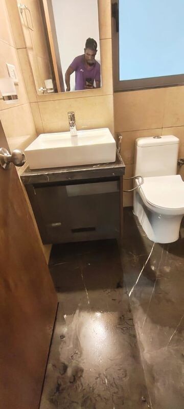 Bathroom in 3 BHK Apartment at Kalpataru Immensa, Kolshet Road – for Rent