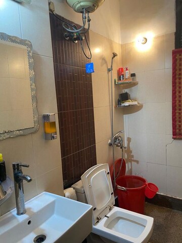 Bathroom in 3 BHK Builder Floor at Chittaranjan Park – for Rent