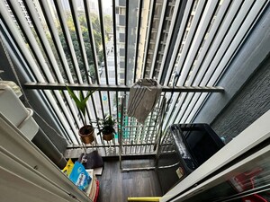 Balcony in 2 BHK Apartment at Courtyard by Narang Realty and The Wadhwa Group, Pokhran Road No Two – for Rent