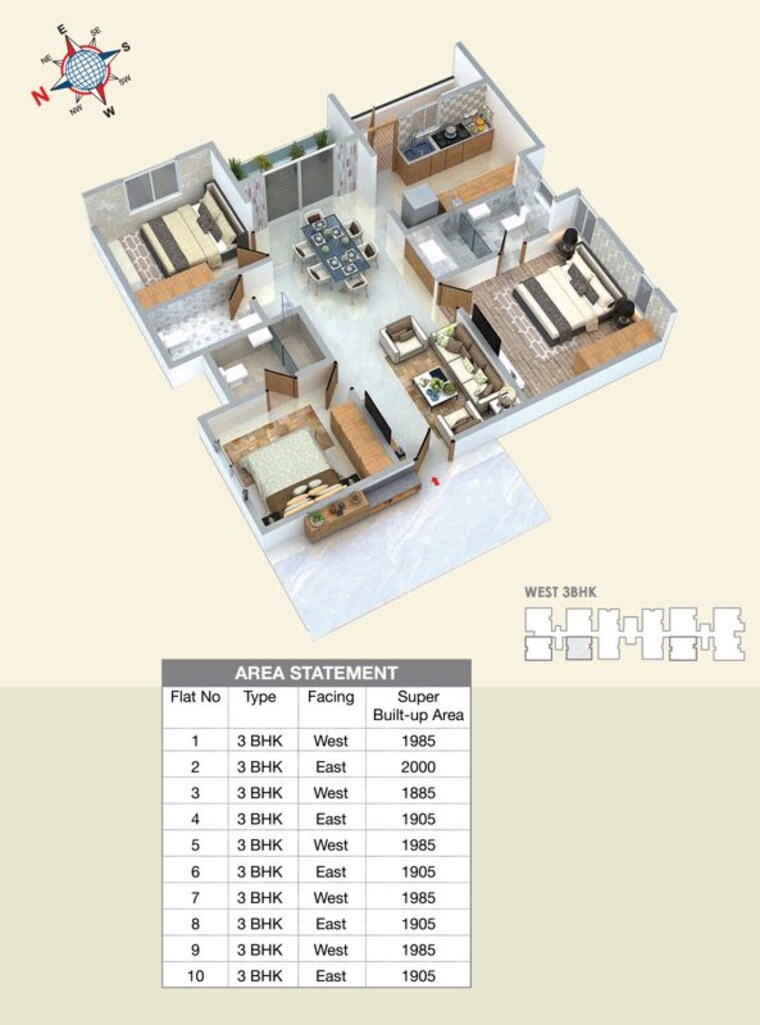 Floor Plan, ds-and-jaks-needs3-project-168 3 Bedroom 1885 Sq.Ft. Apartment In Horamavu Bangalore 9847101