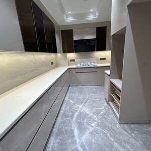 Kitchen in 3 BHK Builder Floor at Sushant Lok I – for Sale