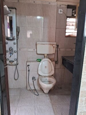 Bathroom in 2 BHK Apartment at Cosmic Heights, Bhakti Park – for Rent