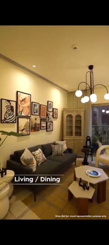 Living Room in 3 BHK Apartment at Hiranandani Westgate, Ghodbunder Road – for Sale