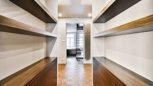 Staircase in 4 BHK Apartment at West View Society, Salisbury Park – for Sale