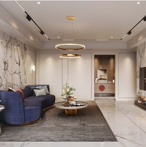 Living Room in 4 BHK Apartment at West View Society, Salisbury Park – for Sale