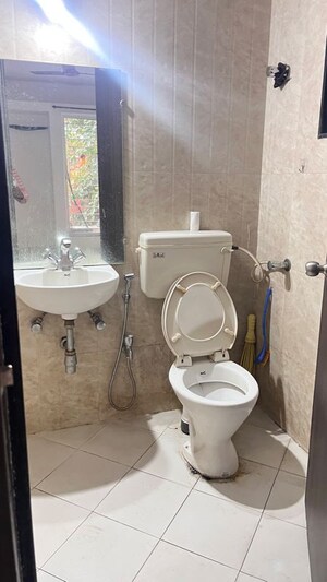 Bathroom in 3 BHK Apartment at Topaz CHS Shivajinagar, Senapati Bapat Road – for Rent