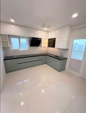 Kitchen in 3 BHK Apartment at Rajapushpa Provincia, Narsingi – for Rent