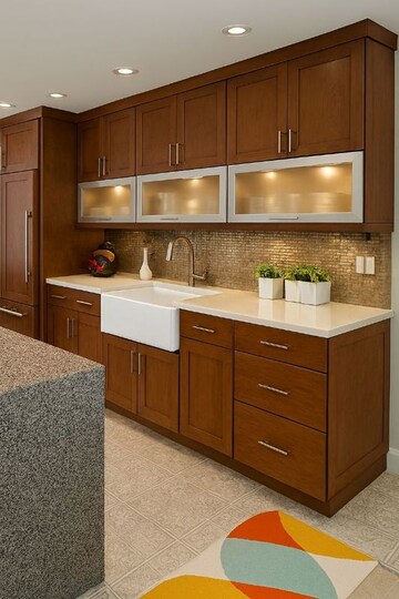 Kitchen in 3 BHK Apartment at Kalpataru Mugnus, Bandra East – for Rent