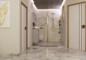 Bathroom in 3 BHK Apartment at Hermes Heritage Homes, Shastrinagar – for Sale