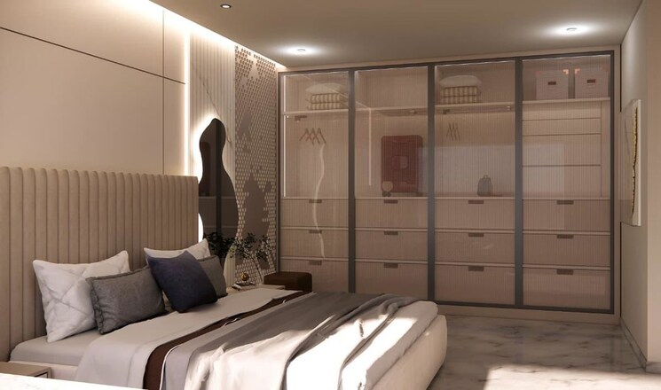 Bedroom, hermes-heritage-homes 3 Bedroom 1500 Sq.Ft. Apartment In Shastrinagar Pune 9847625
