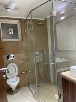 Bathroom in 3 BHK Builder Floor at Navjeevan Vihar – for Rent