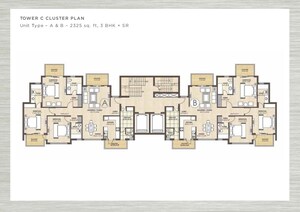Floor Plan in 3 BHK Apartment at Kashish Manor One, Sector 111 – for Sale