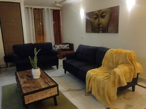 Living Room in 3 BHK Builder Floor at Malviya Nagar – for Rent