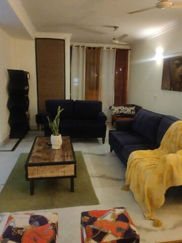 Living Room in 3 BHK Builder Floor at Malviya Nagar – for Rent