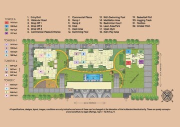 Master Plan in 3 BHK Apartment at Renowned Renox Thrive, Sector 10 Greater Noida – for Sale