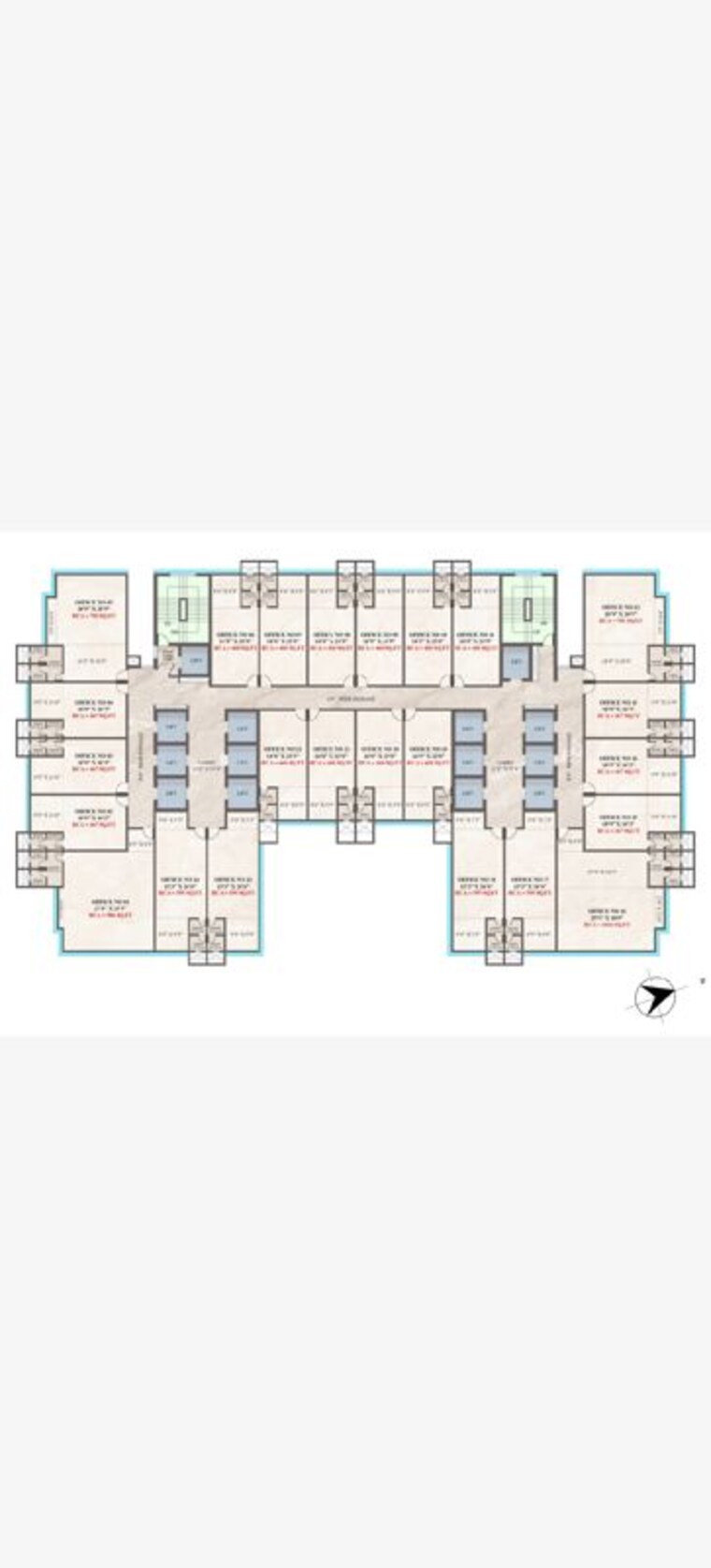 Floor Plan, crescent-western-trade-center Commercial Office Space 1036 Sq.Ft. In Oshiwara Mumbai 9848634