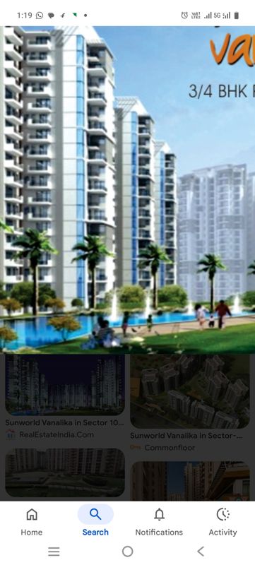 3 BHK + Pooja Room,Servant Room,Study Room 1730 Sq.Ft. Apartment in Sunworld Vanalika