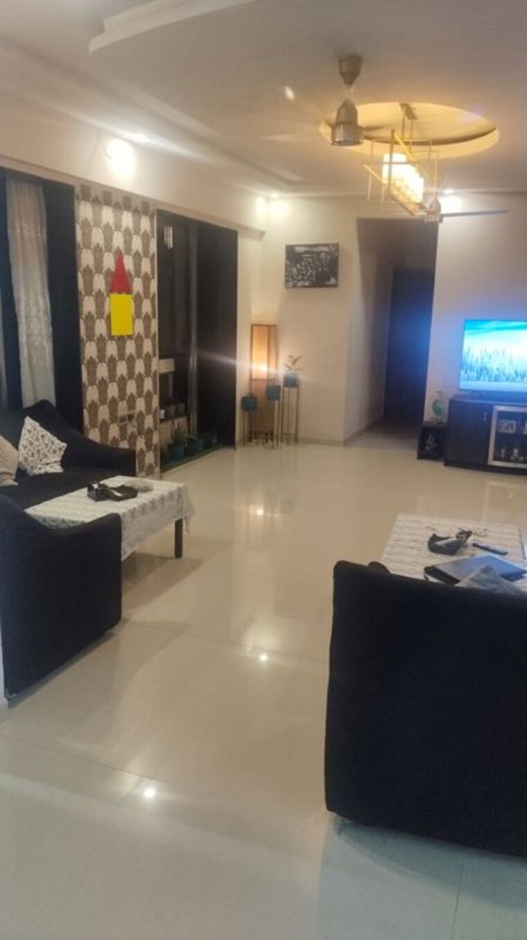 Living Room, shah-chheda-mahavir-ornate 4 Bedroom 2500 Sq.Ft. Apartment In Kopar Khairane Navi Mumbai 9848694