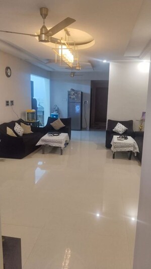 Living Room in 4 BHK Apartment at Shah & Chheda Mahavir Ornate, Kopar Khairane – for Rent