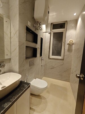 Bathroom in 4 BHK Builder Floor at Ansal Sushant Floors, Sushant Lok ii – for Rent