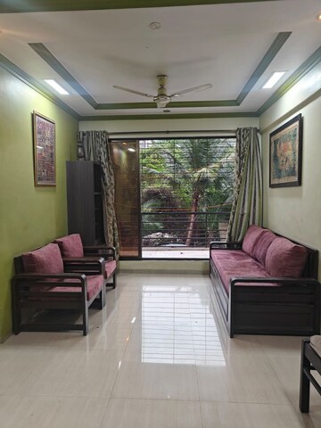 Living Room in 2 BHK Apartment at Oracle Sapphire CHS, Nerul – for Rent