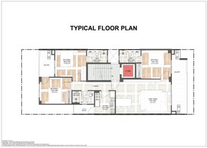 Floor Plan in 3 BHK Apartment at DLF Gardencity Enclave, Sector 93 – for Sale