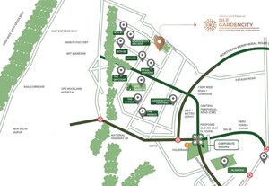 3 BHK Apartment – Map Location View at DLF Gardencity Enclave, Sector 93 - for Sale