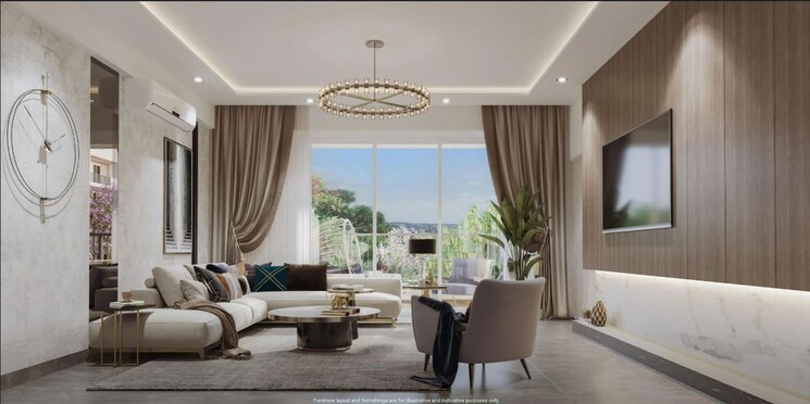 Living Room, dlf-gardencity-enclave 3 Bedroom 1200 Sq.Ft. Apartment In Sector 93 Gurgaon 9848834