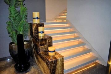 Staircase in 4 BHK Villa at Tech Zone 4 Greater Noida – for Sale