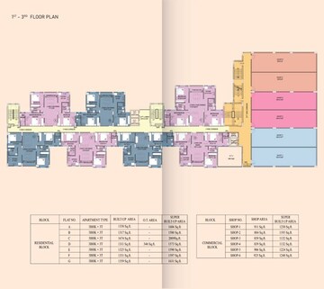 Floor Plan in 3 BHK Apartment at Bankim Nagar – for Sale