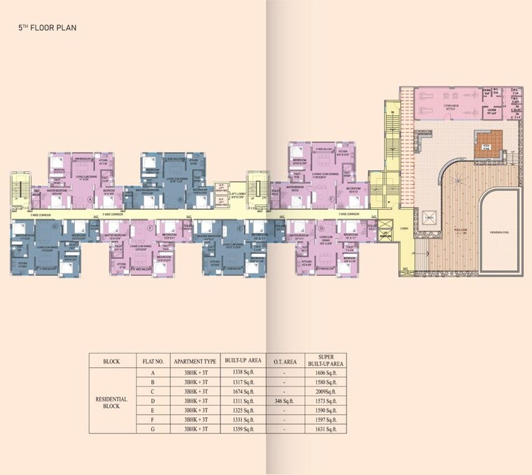 Floor Plan, bankim nagar 3 Bedroom 1573 Sq.Ft. Apartment In Bankim Nagar Siliguri 9851037