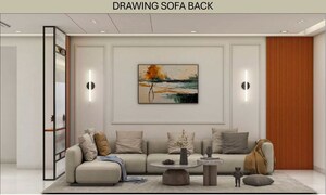 Living Room in 4 BHK Apartment at Prestige Beverly Hills, Kokapet – for Rent