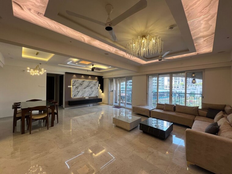 Living Room, k-raheja-reserve 4 Bedroom 1600 Sq.Ft. Apartment In Mohammadwadi Pune 9852743