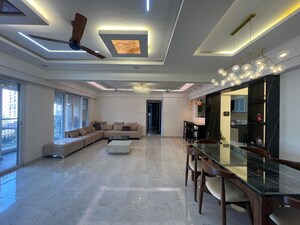 Living Room in 4 BHK Apartment at K Raheja Reserve, Mohammadwadi – for Rent